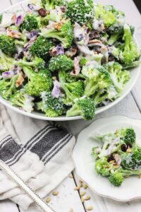 fresh broccoli salad with lemon