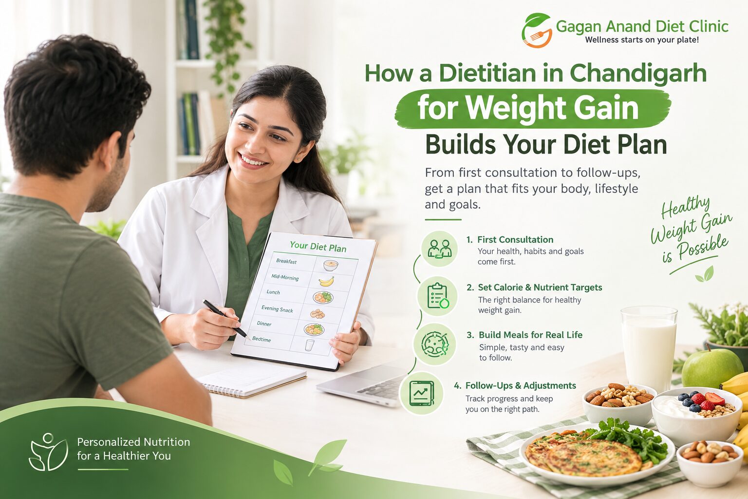 Trusted Dietitian in Chandigarh for Weight Gain